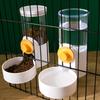 Cage Hanging Automatic Pet Water Feeder And Food Bowl For Dogs Cats