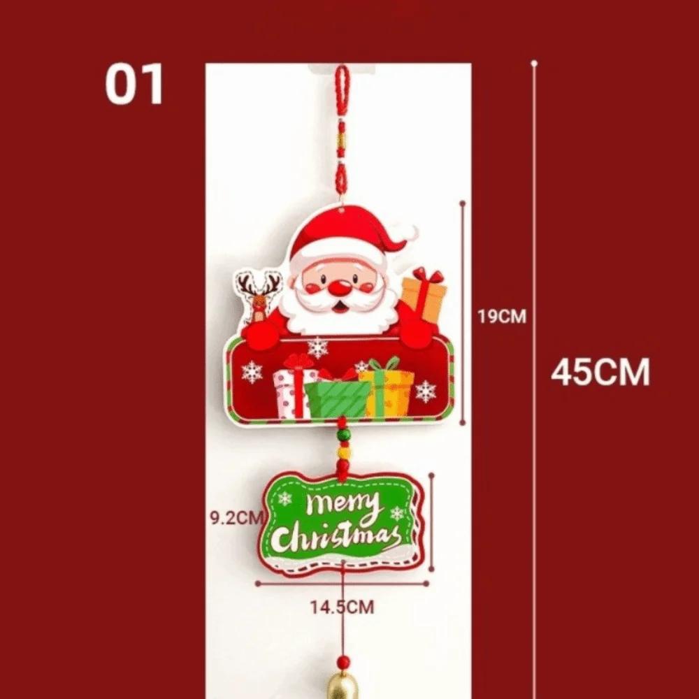 Holiday Ornament Santa Claus Christmas Hanging Pendant Snowman 45cm Xmas Tree Ornament Metal Paper Door Hanging Festive Decor