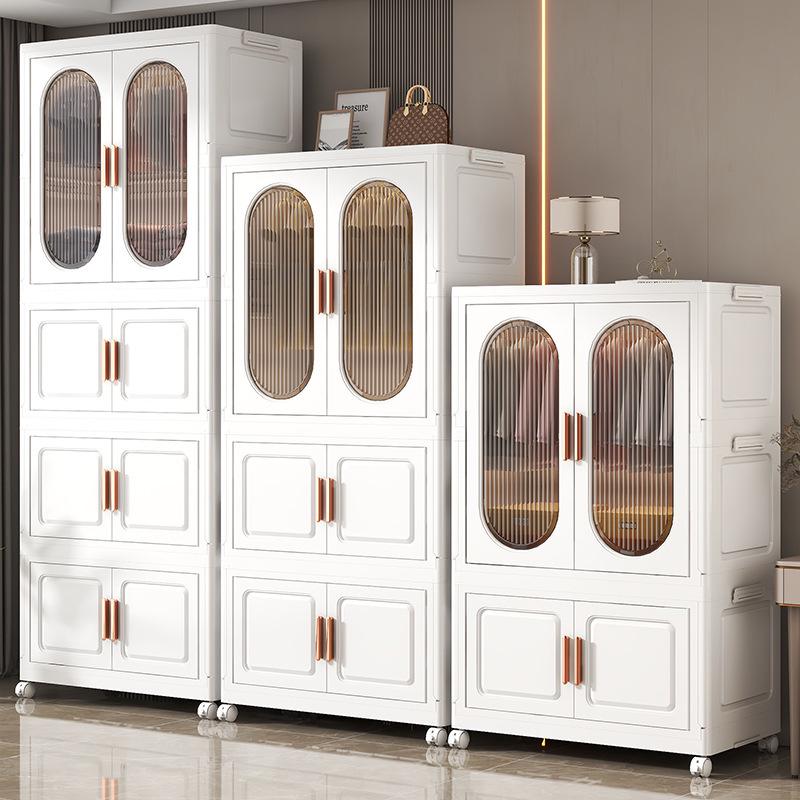 No-Installation Child's Wardrobe: Durable, Multi-Layer Folding Storage Cabinet