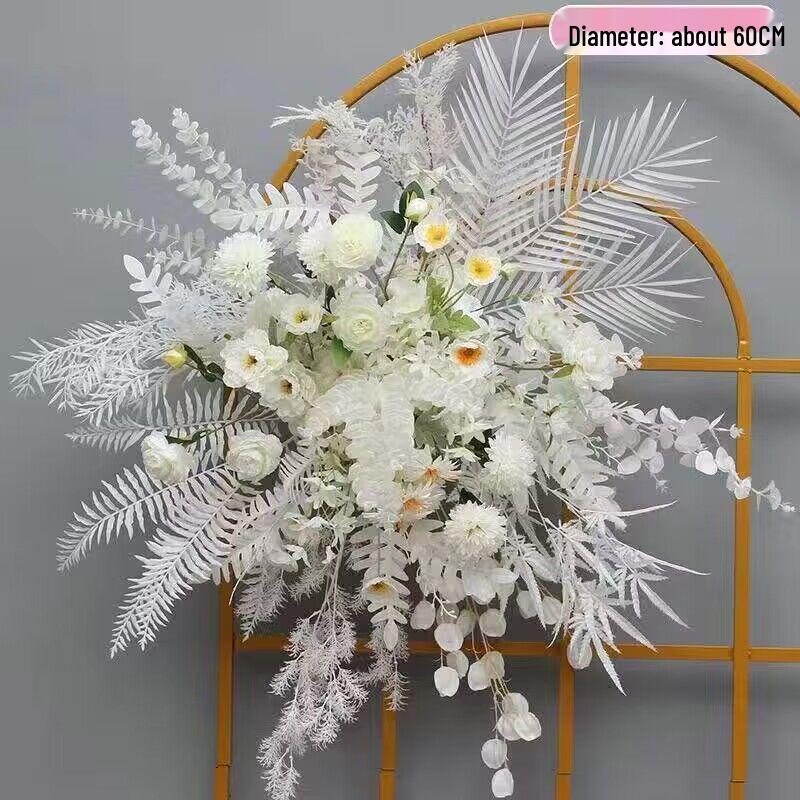 Large Silk Eucalyptus Flower Row for Wedding Aisle and Engagement Background Decoration