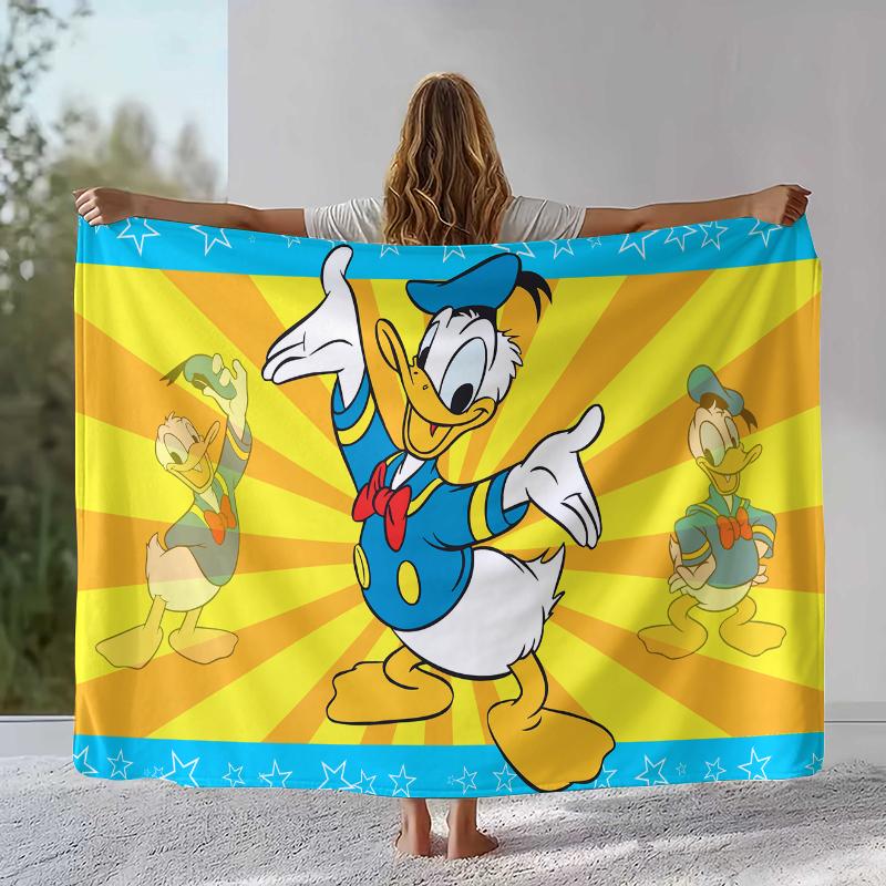 

Cartoon Mickey Minnie Mouse Donald Duck Flannel Blanket,Ultra Soft Warm Plush Throw for Home Bedroom Bed Sofa Cover Office gift 75x90cm