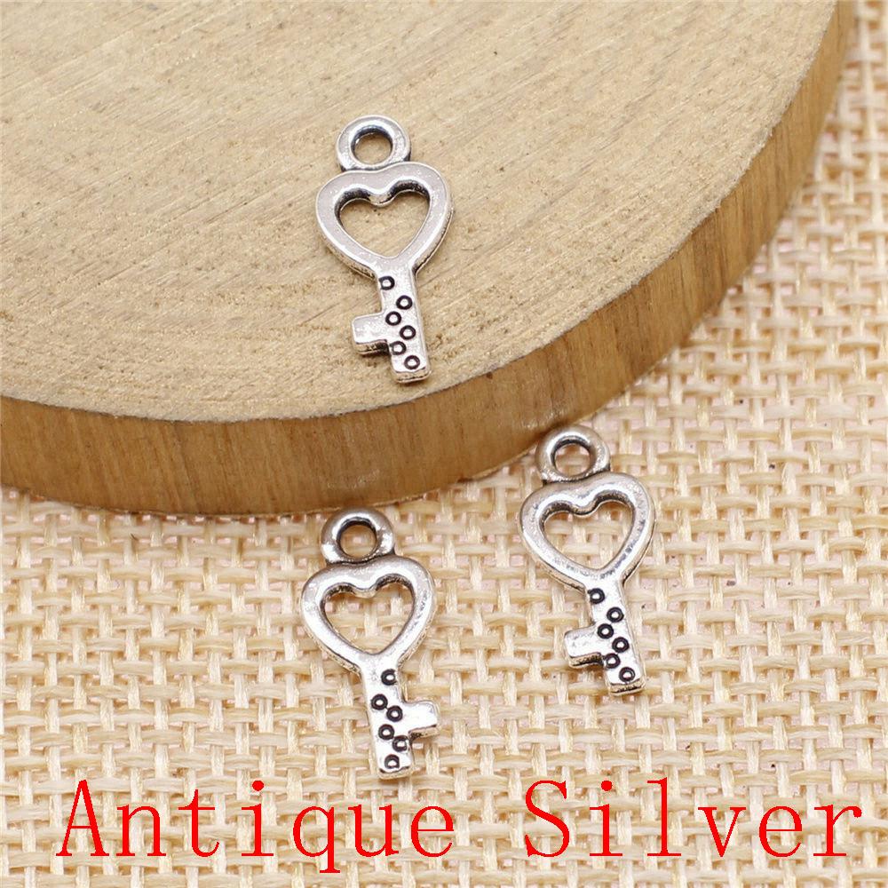 Classic Key Shaped Charms Pendant For Bracelet Necklace Jewelry Making Craft Findings
