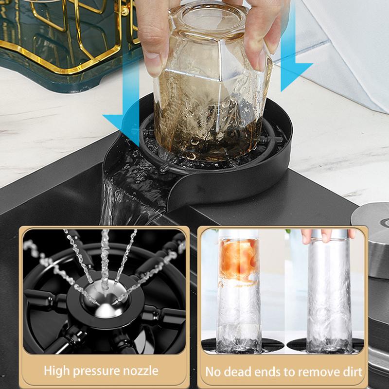 Fregadero de cascada para cocina, fregadero de acero inoxidable