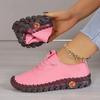 Damskie nowe proste jednolite kolory zimowe modne okrągłe palce projektant wulkanizowane buty damskie buty sportowe do wędrówek górskich i górskich