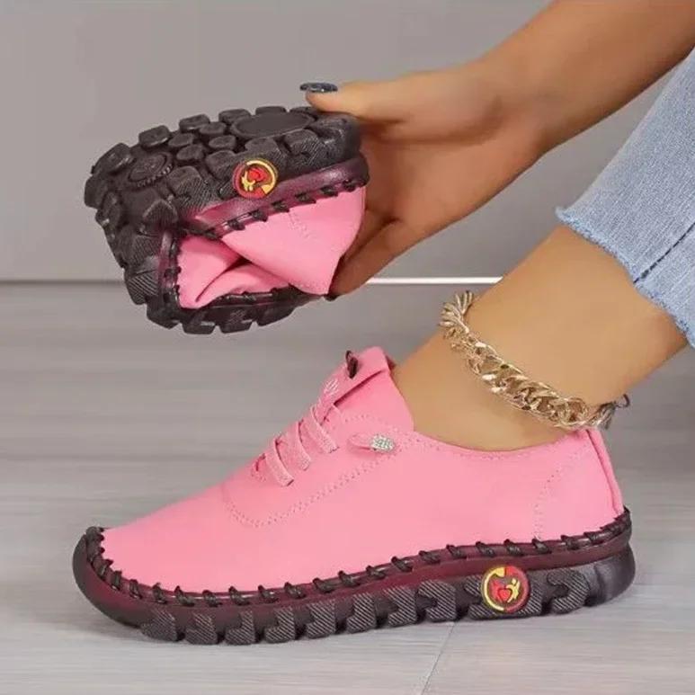 Damskie nowe proste jednolite kolory zimowe modne okrągłe palce projektant wulkanizowane buty damskie buty sportowe do wędrówek górskich i górskich