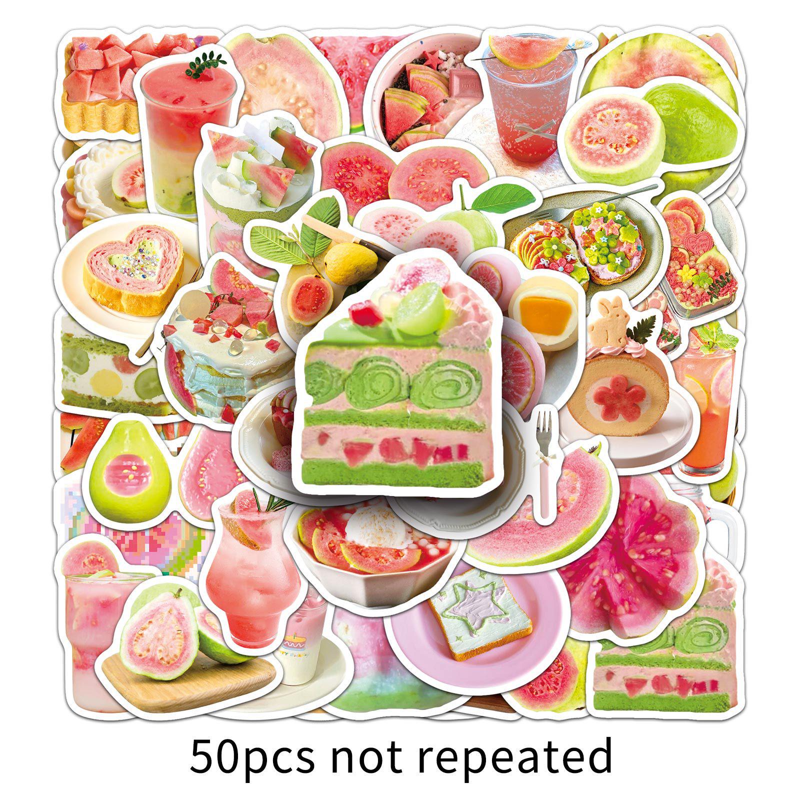 

50 Cute Guava-Inspired Ins Style Dessert & Drink Stickers for DIY Power Bank & Phone Case Decoration