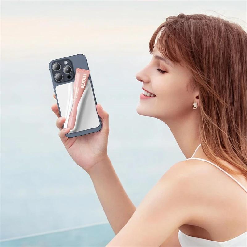 Lip Gloss Lipstick Lip Holder Soft Silicone Strong Adhesive Stand for IPhone 15 14 16 Pro Max Samsung S24 S25 Universal Bracket