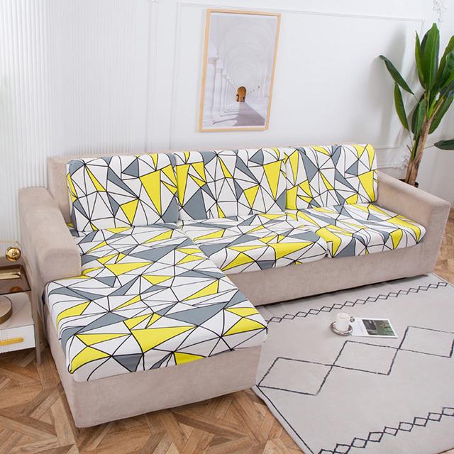 Stretch Printing Sofa Seat Soft Cushion Slipcovers Washable Design Removable Corner Couch Covers Furniture Decoration For Hotel Living Room Room