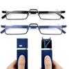 Portable Flexible  Reading Glasses Unisex Half Frame Blue Light Blocking Eyeglasses Men Women Ultralight Presbyopia Eyewear