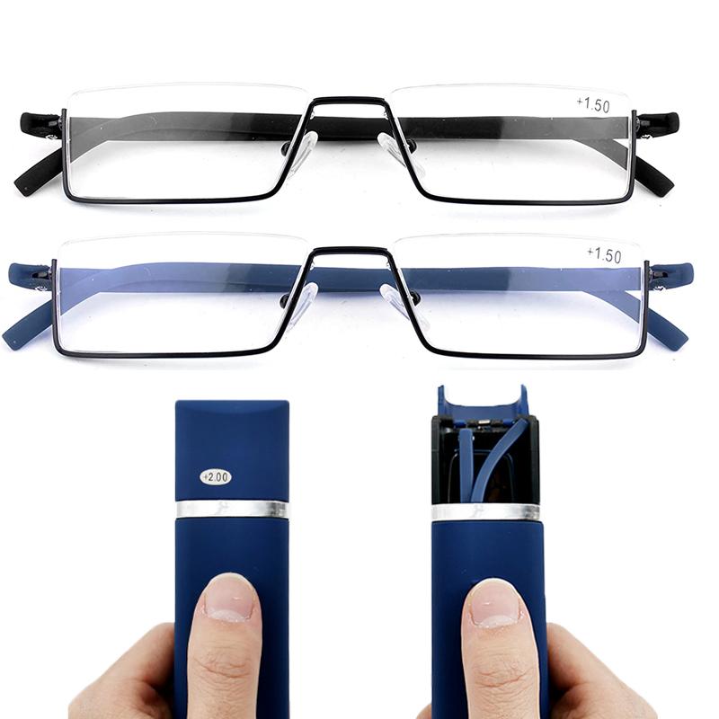 TR90 Reading Glasses Unisex Half Frame Blue Light Blocking Ultralight Presbyopia Eyewear for Men Women