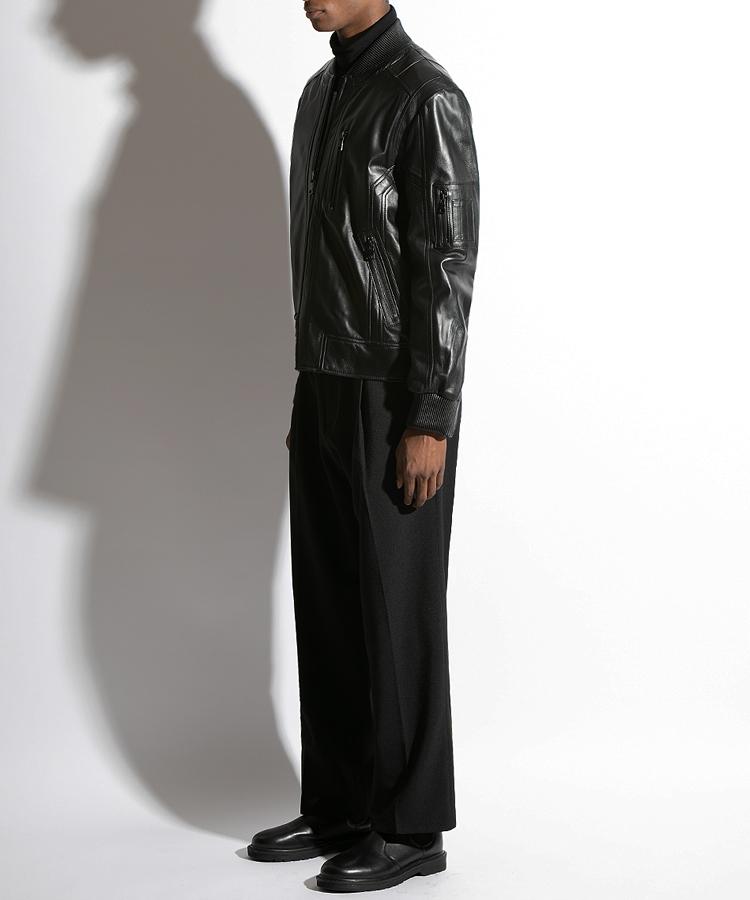 Seuteulaikeu Elegant Pintuck Trousers (Black)
