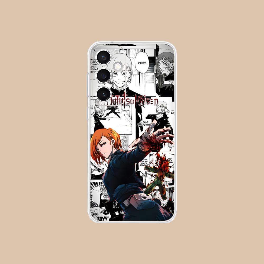 

Jujutsu Kaisen Nobara Mobile Phone Case for Samsung Galaxy S25 S24 S23 S22 S21Plus FE Ultra Clear Colorful Cover Pretty Cover Galaxy S21 Ultra 5G