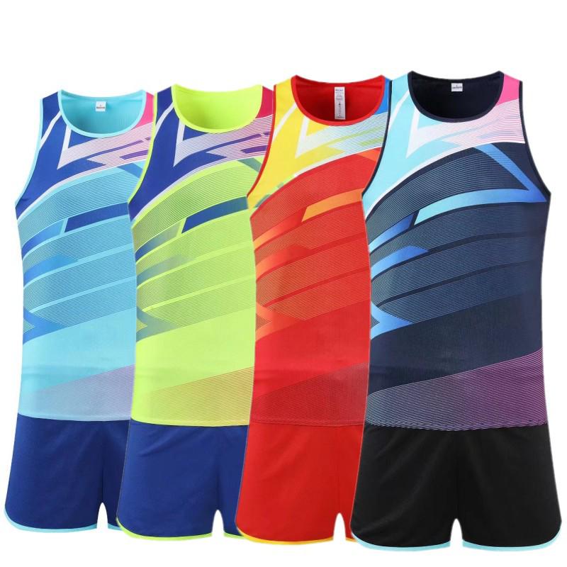Men's and Women's Track & Field Sportswear: Student Training & Competition Running Vest Set