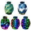 Autumn And Winter New Product 3D Digital Printing Men'S And Women'S Same Fashion Pullover With Hat Pullover Sweater Long-Sleeved Casual Baseball Jerse