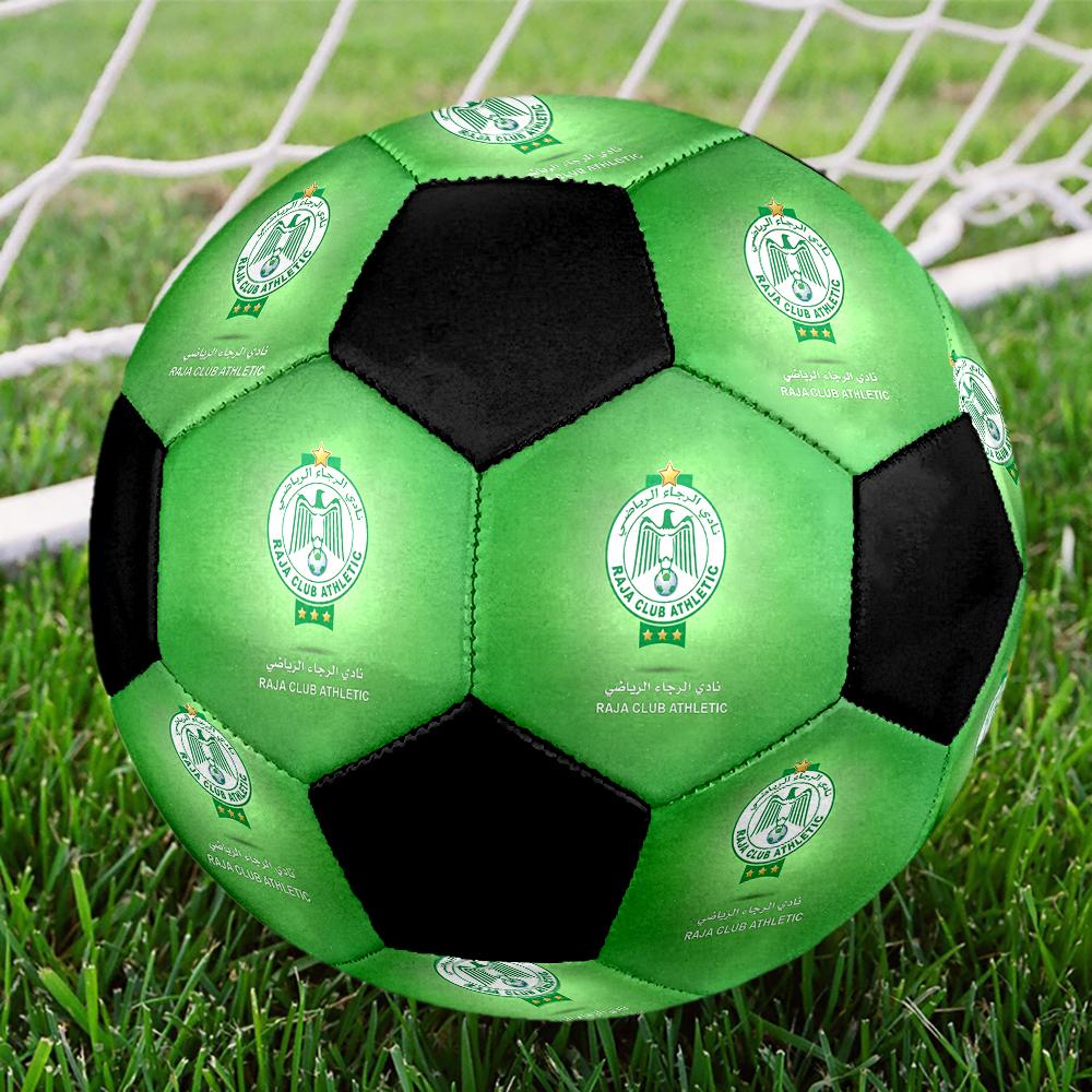 SIZE 5 Raja Casablanca Soccer Ball Colorful All Ages Machine Stitched PVC Competition Ready Durable High-Bounce