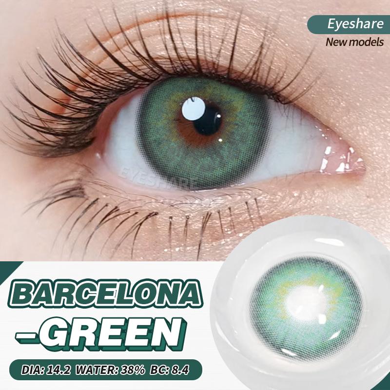 Eyeshare Fashion New Color Contact Lenses Sea Blue Glasses Lenses Dark Brown Gray Natural Beauty Lenses Dark Green Contact Lenses 1 Pair