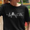 Cycling Heartbeat T-Shirt Cyclist ECG T-Shirt Gift for Bicycle Lover Gift for Him Gift for Her Funny Sports Shirt Bikers Birthday Tee Tops