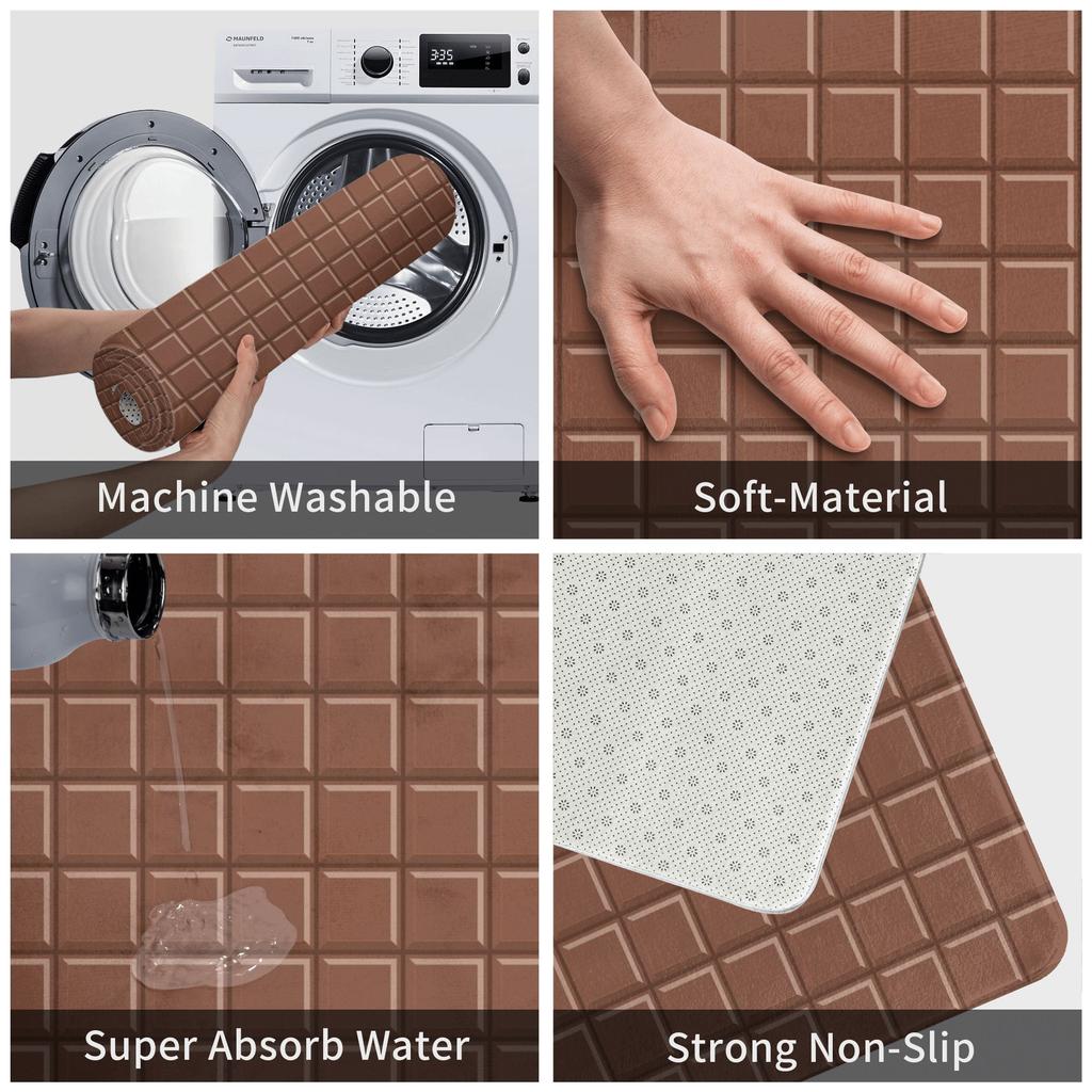 Funny Chocolate Candy Bar Door Floor Bathroom Kitchen Mats Anti-Slip Indoor Doormat Garage Entrance Carpet Rug