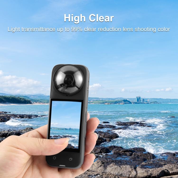 Für Insta360 X4 PULUZ Rotation Optisches Glas Linsenschutz Schutzabdeckung (Transparent)