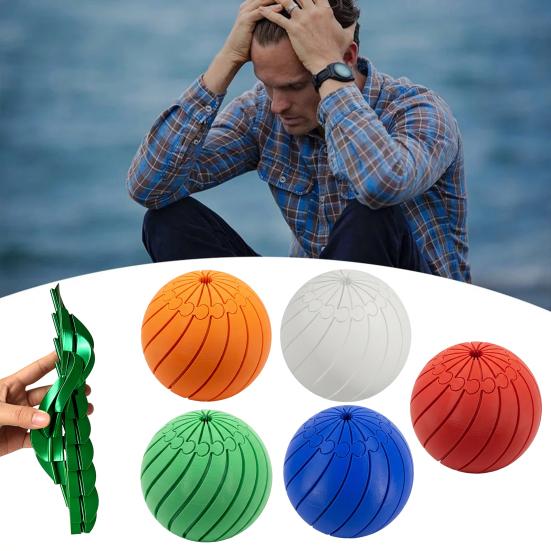 Brinquedo de Bola Torcida Impressa em 3D, Brinquedo de Bola Escorregadia para Alívio de Estresse para Crianças, Adolescentes e Adultos, Brinquedo de Mesa de Bola Fidget Giratória Espiral Articulada