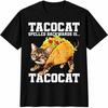 Funny Tabby Cat Shirt Cute Taco Food Spanish Wordplay Humor Graphic Tee