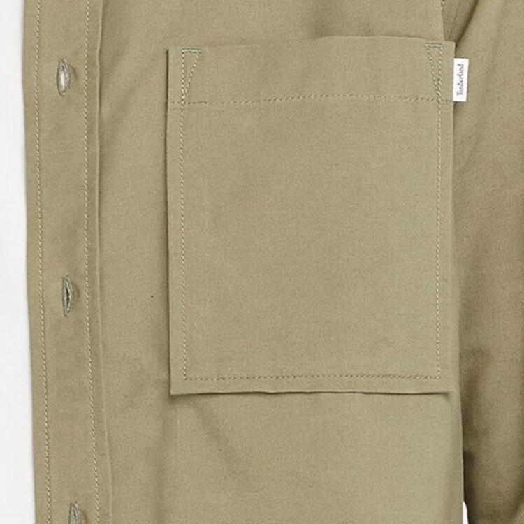 Timberland Af Tfo Dwr Utility Overshirt Solid Color Casual Long Sleeve Shirt Men shirts Military-Green A5QRZ-590