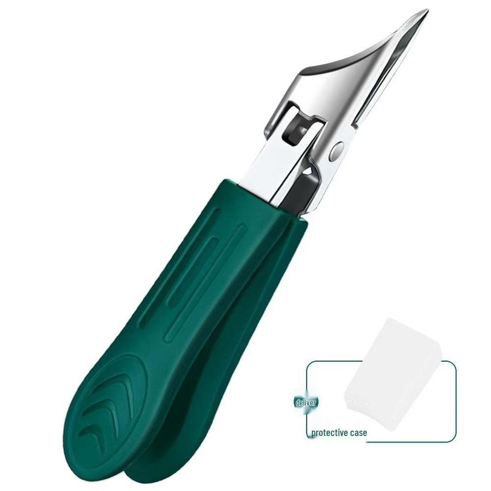 Large Anti-Splash Slanted Edge Nail Clippers for Precise Trimming