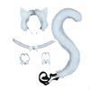 Costume Set Choker with Bell Headwear Ears Headband Tail Bracelets Accessories Props
