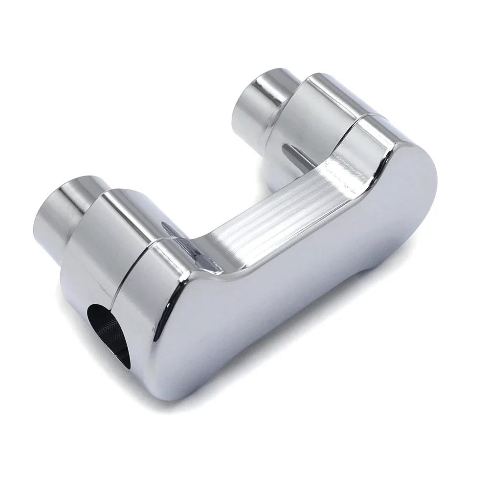 Chrome Top Clamp Kit 1 inch For Harley Davidson Softail Aftermarket Motorcycle Parts 2" Tall Hefty Handlebar Riser