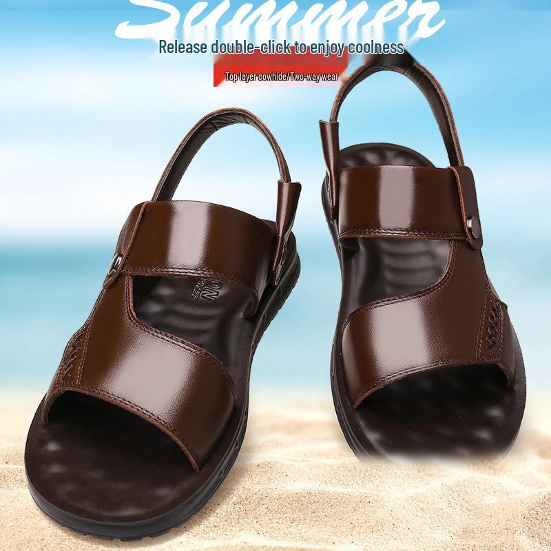 

Летние двухсторонние пляжные сандалии на толстой подошве 2025: Стильная и удобная мужская повседневная обувь 42 [Two Sizes Small]