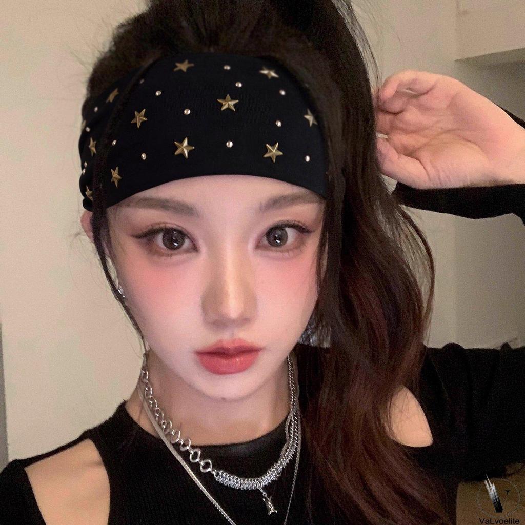 Cross-Border Elegant Rhinestone Wide Headband for Women