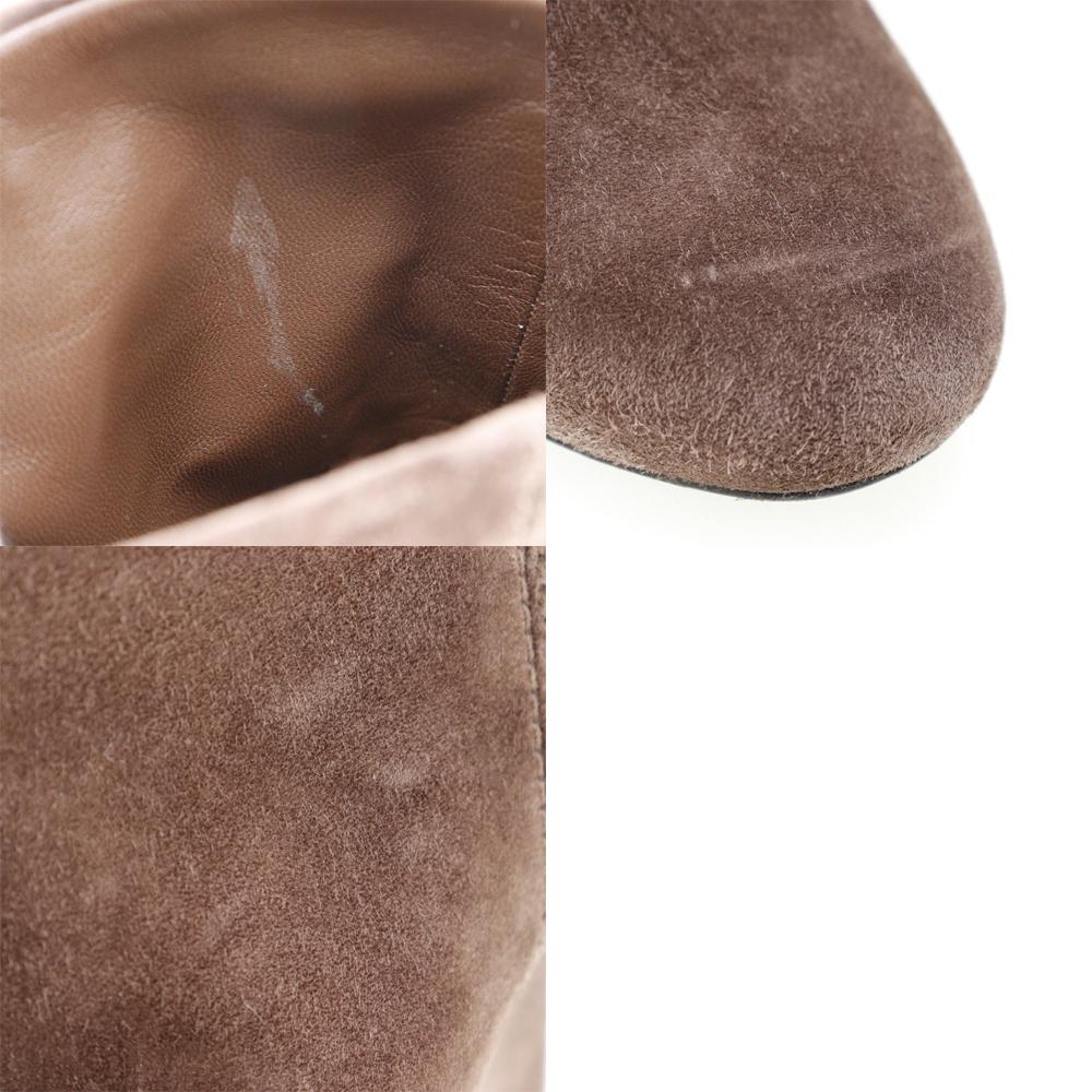 LOUIS VUITTON Ankle boots boots Wedge sole Brown Suede Women Used