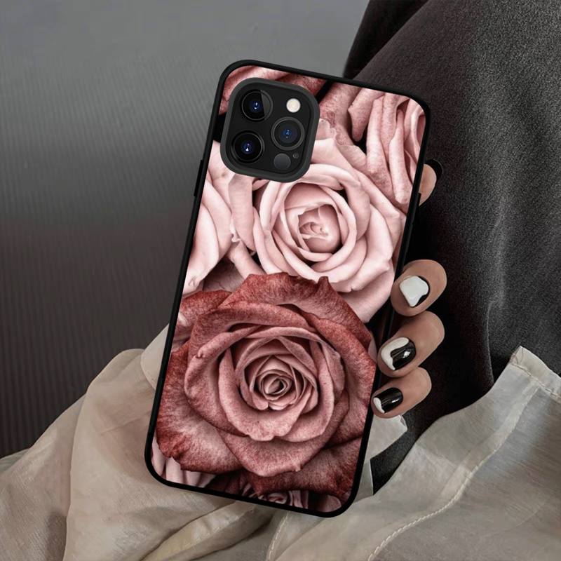 Bellissima Custodia per Telefono Rosa Oro Silicone Morbido per iphone 14 13 12 11 Pro Mini XS MAX 8 7 6 Plus X XS XR Copertura