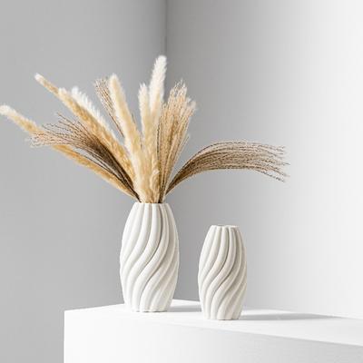Art Striped Vase Ceramic Hydroponic Vase Flower Arrangement Home Decor Desktop Ornaments Garden Decoration