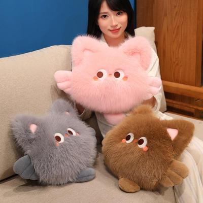 Adorable Angel Kitten Plush Hand Warmer Pillow - Perfect Winter Hugging Gift for Girls and Kids