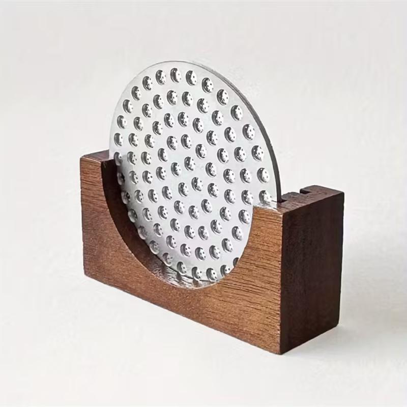 Walnut Espresso Coffee Filter Holder for 51mm/53mm/58mm Coffee Filters Universal Filter Storage Rack Coffee Puck Screen Stand