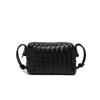 Solid Color Woven Single Shoulder Bag  Fashionable and Trendy Small Square Bag  Compact and Large Capacity Diagonal Cross Women's Bag