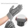 Autumn and Winter Knitted Breathable Warm Gloves Jacquard Texture Inner Lining Fleece Thickened Split-finger Touch Screen Five-finger Gloves