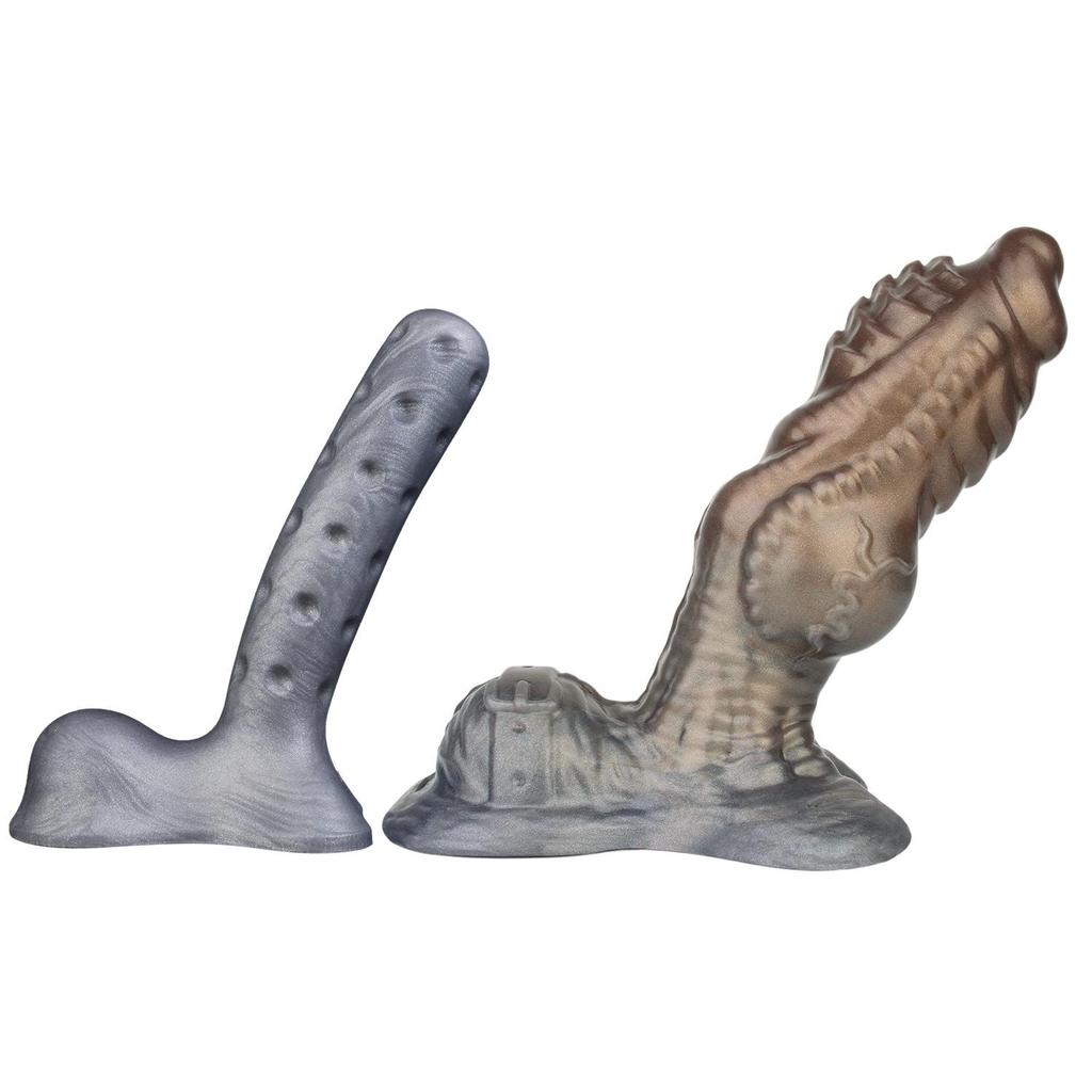 NNSX Leather Wolf Fang Mouthpiece & Lingerie Couple Set
