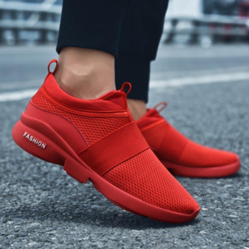 Men's Mesh Slip-on Sneakers Breathable Comfortable Casual Fashion Shoes