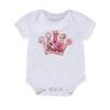 Spedbarn Nyfødt Småbarn Baby Jenter Søt antrekk Kortermede topper med trykk Romper Jumpsuit Body+buksesett