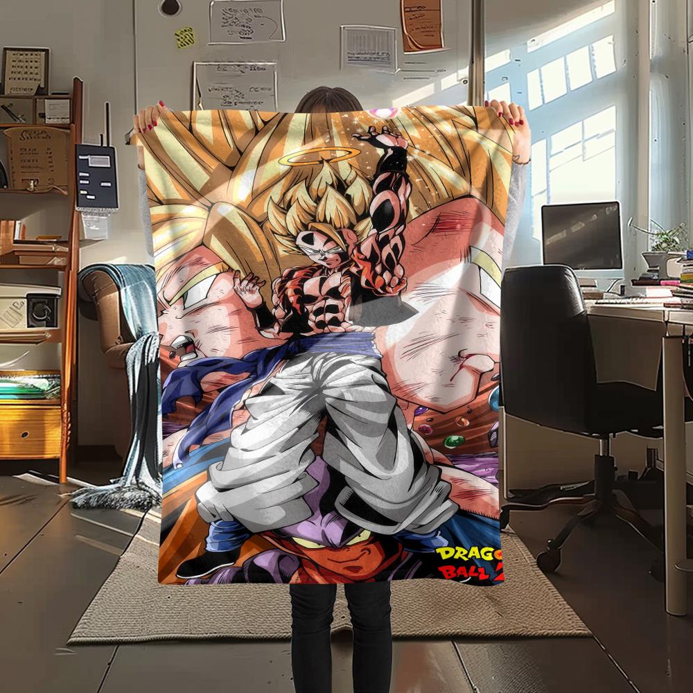 Dragon Ball characters Print Flannel Blanket,High quality Comfortable for All Seasons,Home Decor,Warmth and Comfort,Perfect for Christmas Gifts