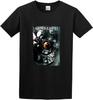 Men's Round Neck T-Shirt Meshuggah Twin Needle Sleeves and Hem Black