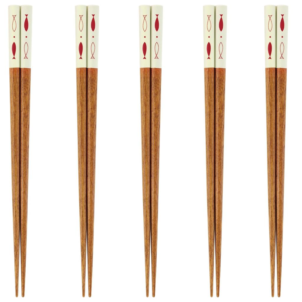 Happy Set of Made in PID2605 J-kitchens Chopsticks, 5, Material Wood, Chopsticks, Japan,