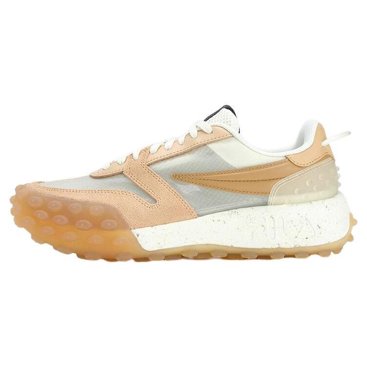FILA Gara Top Grain Cow Leather Low top Casual Running Shoes Women s Gray Yellow F12W323101FVB 36.5