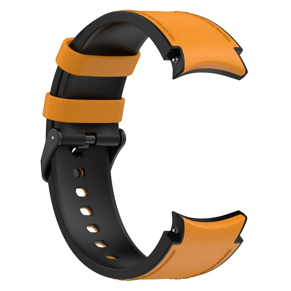 Silicone Leather Bracelet For Samsung Galaxy Watch 7 6 5 Pro 40mm 44mm Band Watch 6 4 Classic 47/43/46mm Strap Correa Watchband