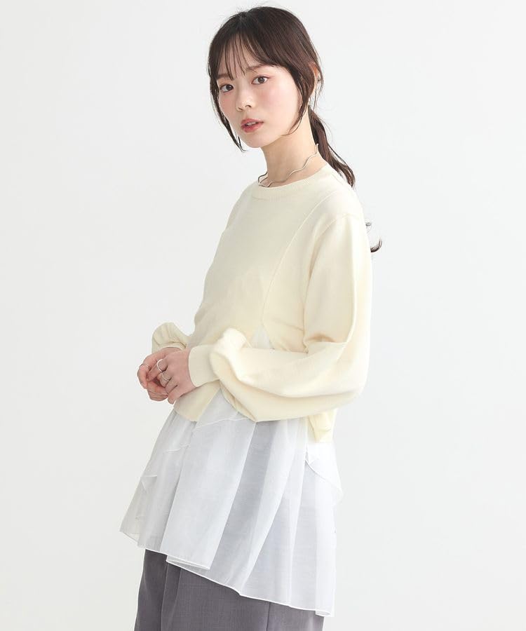 music Sweatshirt set of side slit knit and flare tank for ivory [earth & ecology] 2 women,