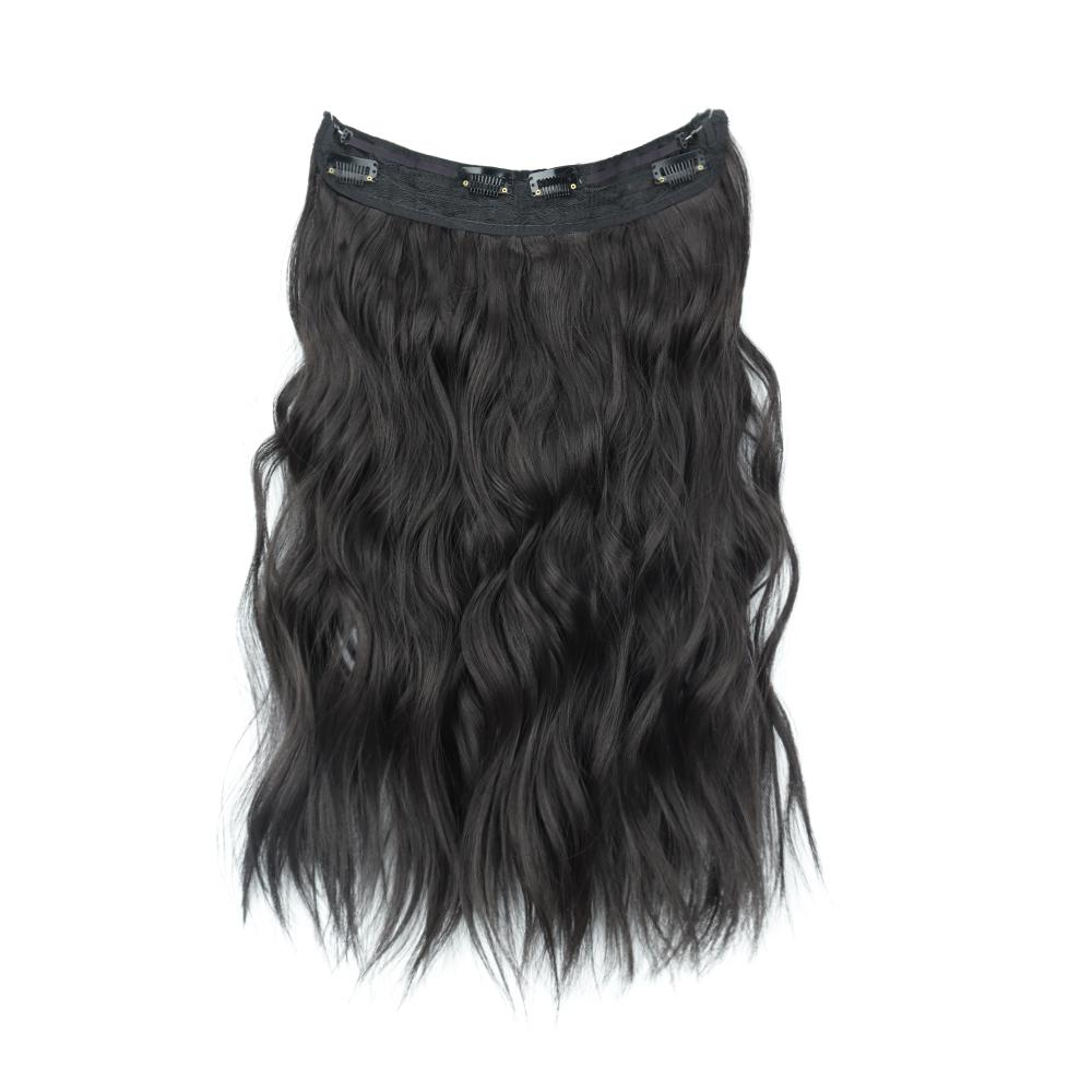 

MISS WIG Women Natural Daily Wear Wavy Hair Extension Невидимий дріт і затискачі Шиньон Синтетичне волокно Wavy Hair 55 cm