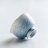 Crystalline glaze ice crystal blue flower mouth cup master cup teacup single cup ceramic tea drinking cup kung fu tea cup