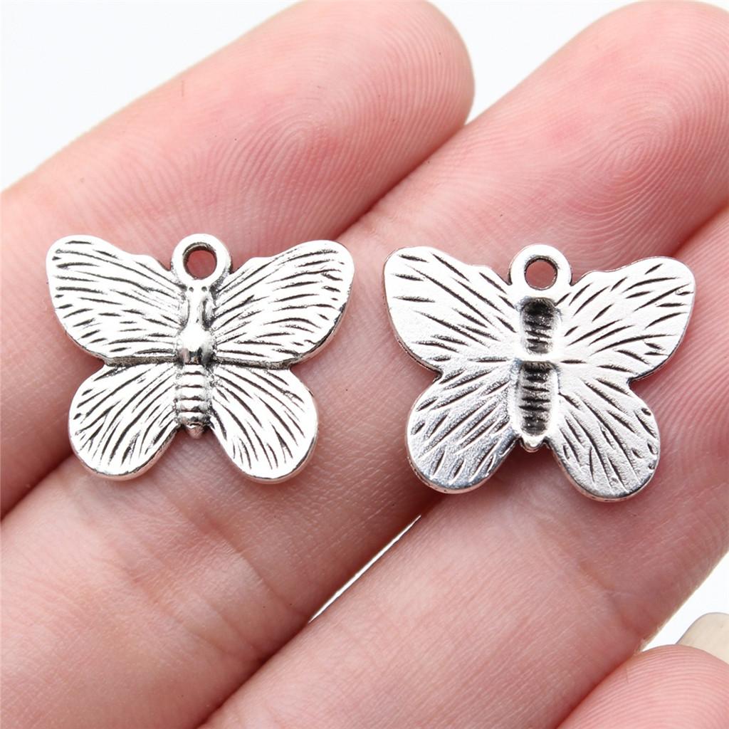 Charms Small Butterfly Pendants Wedding Jewelry Findings ZC114